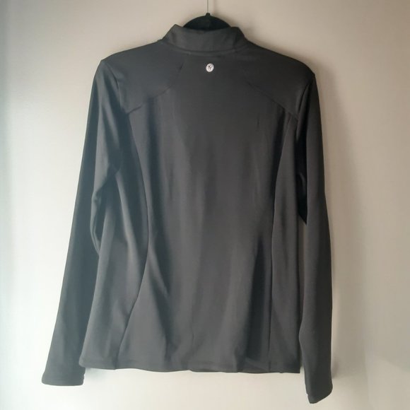 Persit New Black 1/4 Zip Pullover Fleece Lined Long Sleeve Shirt Thumbholes Lg - Picture 9 of 15